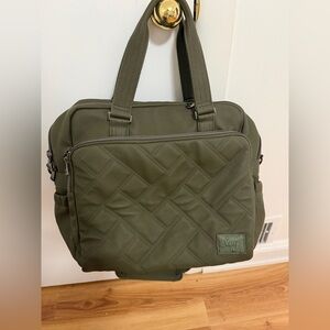Lug Quilted Weekender Bag in Olive